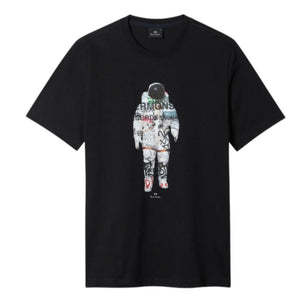 PS Paul Smith Black Print Graffiti Astronaut T-Shirt