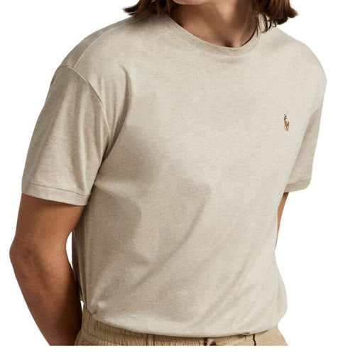 POLO RALPH LAUREN Beige Custom Slim Fit Soft Cotton T-Shirt